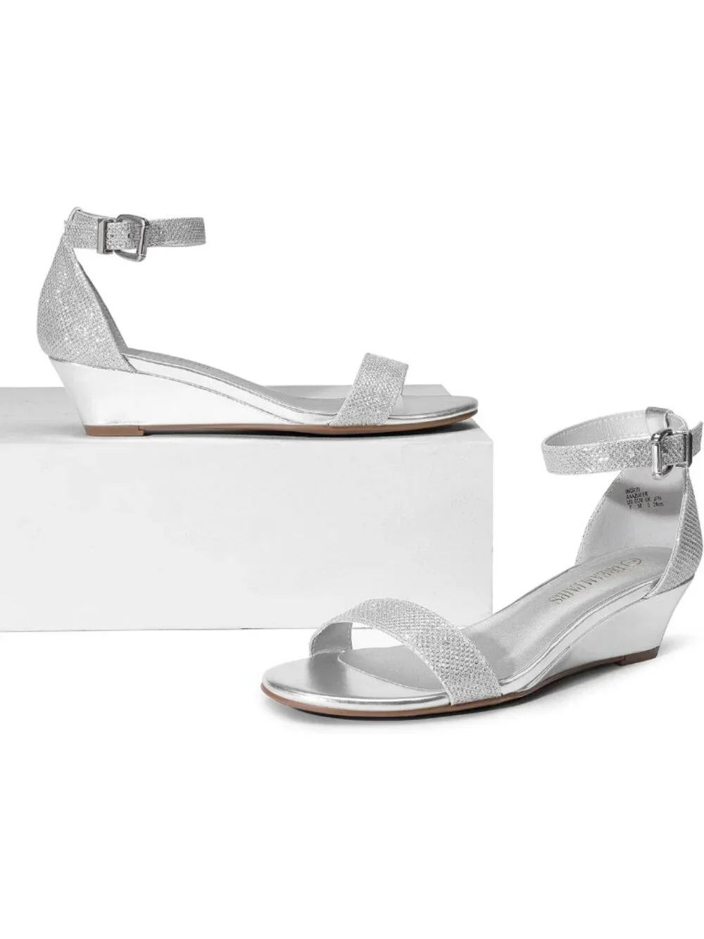 Chic Women's Ankle Strap Low Wedge Sandals - Comfortable & Stylish Footwear